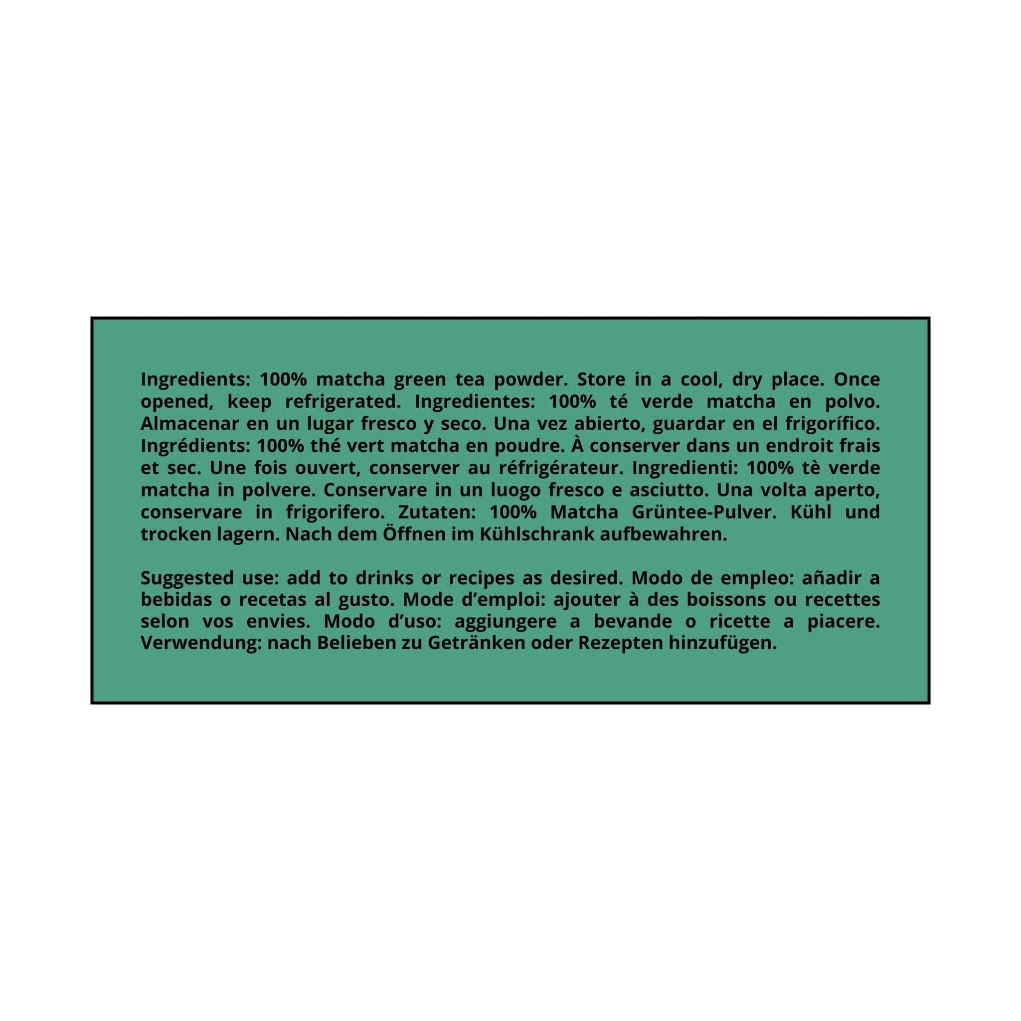 Matcha Premium Japonés Single Origin Shizuoka | MOODS